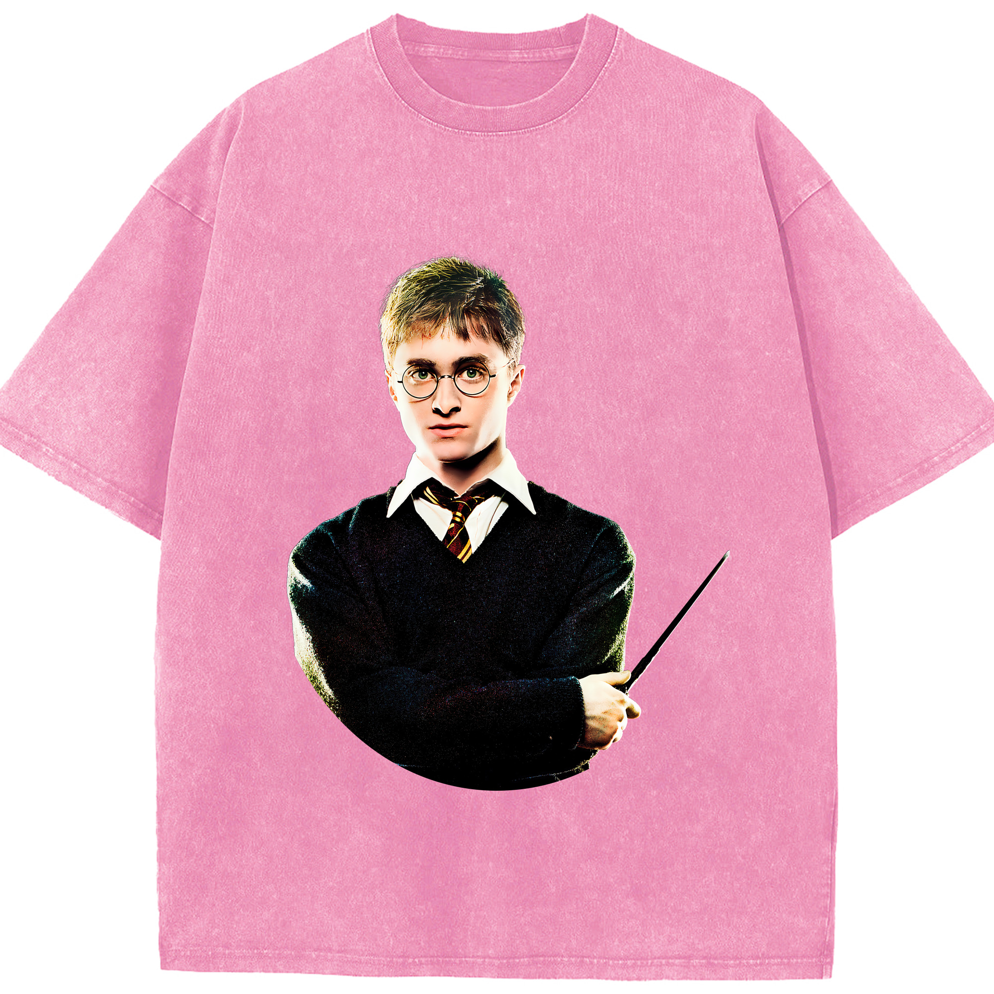 （画像用） Harry Potter ハリー・ポッターシリーズ 綿100% ヴィンテージ風 半袖Tシャツ（フロントプリント）